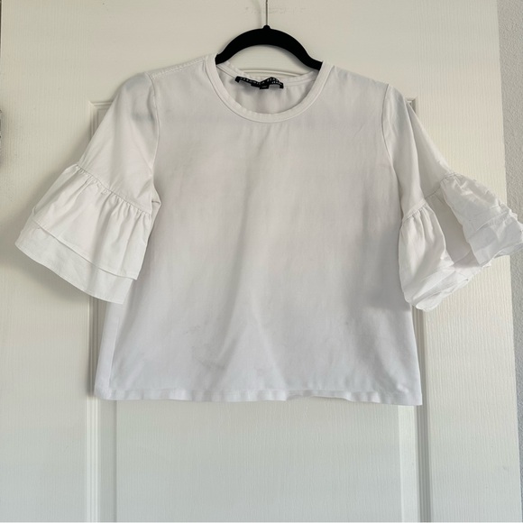 Veronica Beard White Bell Sleeve‎ Top - Picture 1 of 6